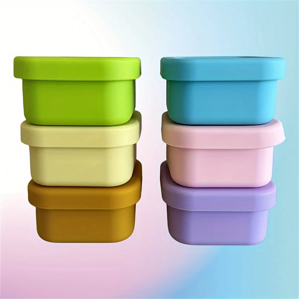Fiambrera de silicona para niños de 100ml, tazón de comida complementaria, caja de comida complementaria para huevos al vapor, horno microondas