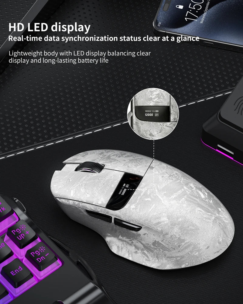 Ratón Inalámbrico Bluetooth Lenovo para Gaming, 35K DPI, Recargable USB-C