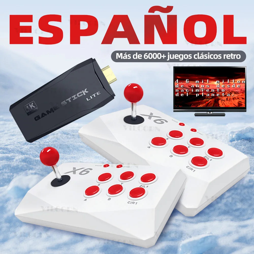 VILCORN M8 consola juegos retro para tv 4k 6000+ juegos español consolas de videojuegos videoconsola emulador videojuegos
