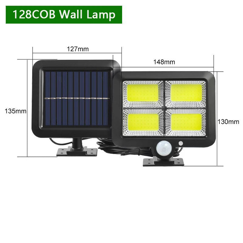 Lámpara Solar de Pared Exterior con Sensor de Movimiento 3 Modos