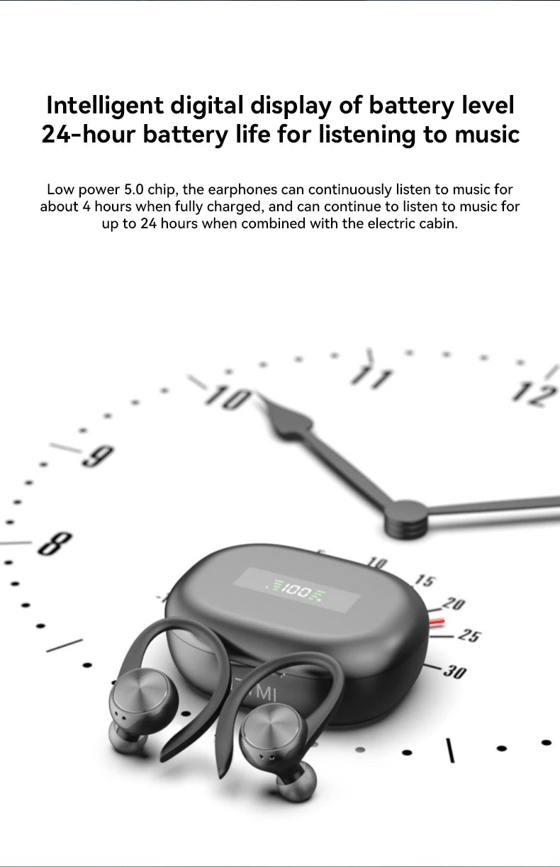 MZYMI Auriculares Bluetooth 5.3 Pantalla Digital
