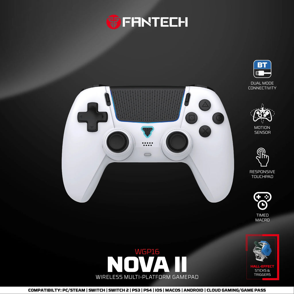 FANTECH NOVA II WGP16 Gamepad inalámbrico Sensor giroscópico Joystick Hall y disparador de efectos para PS4 NS2 controlador con cable Gamer