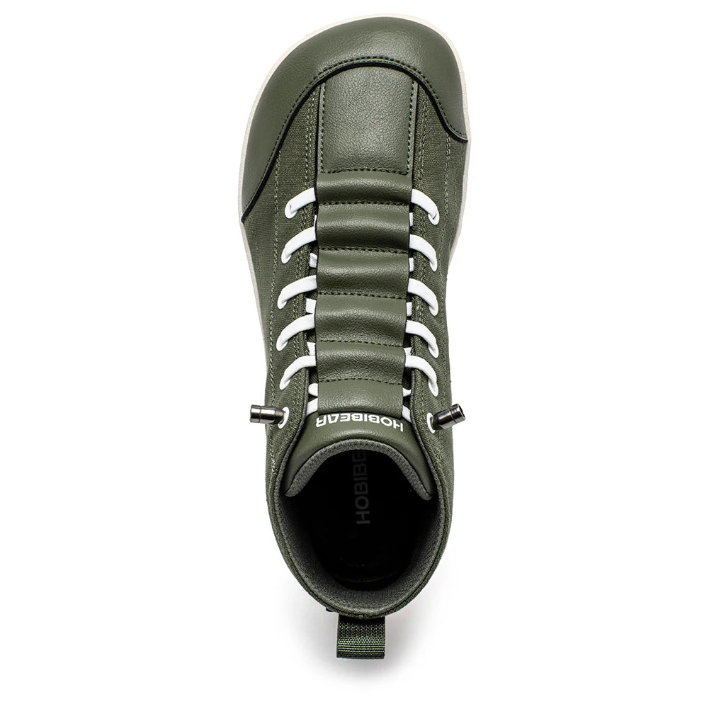 Zapatillas de Lona de Media Caña para Mujer HOBIBEAR, Botas Unisex de Punta Ancha Minimalistas, Zapatillas de Running Zero-Drop para Senderismo