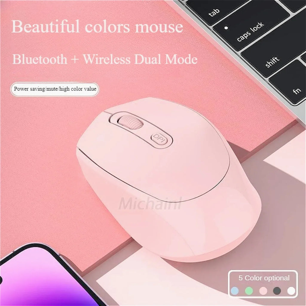 Ratón inalámbrico MINGCVIL, ratón Bluetooth recargable RGB, ratón inalámbrico para ordenador, ratón ergonómico para juegos para ordenador portátil, PC, DPI ajustable