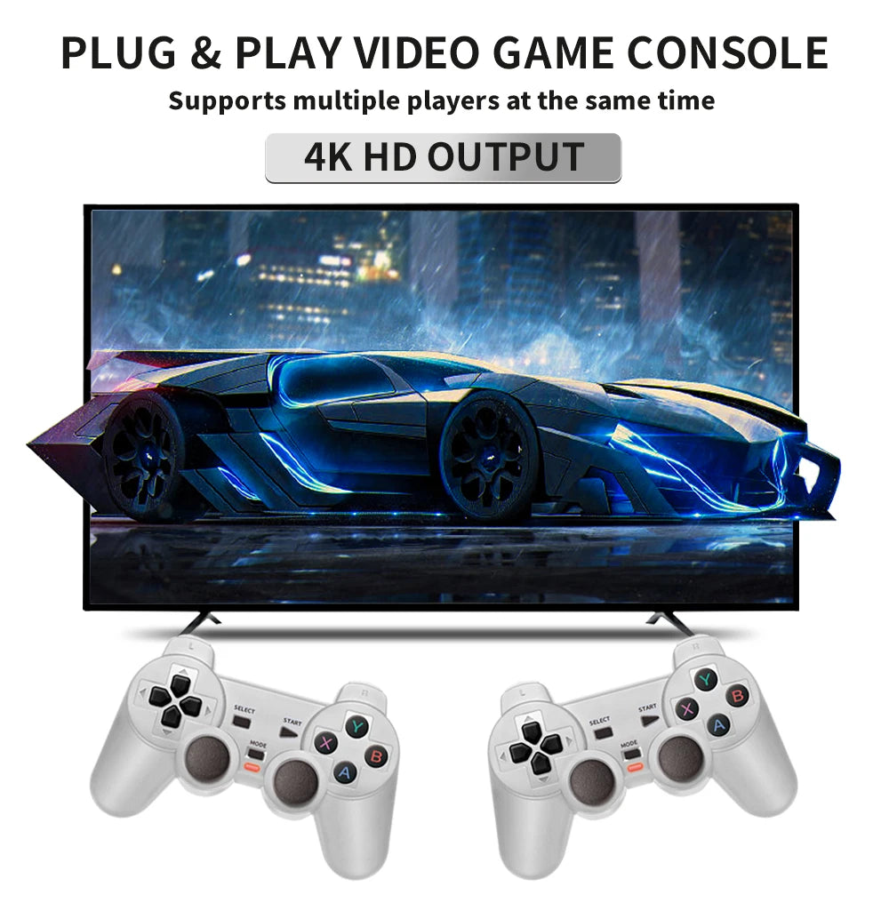 Consola de juegos Retro BOYHOM Y6, 4K, 60fps, salida HDMI, baja latencia, GD10, TV Game Stick, consola de juegos portátil para el hogar con doble mango para GBA