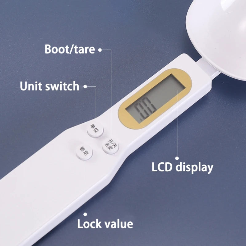 Cuchara de pesaje, báscula, herramienta de cocina casera, medición electrónica de café, alimentos, harina en polvo, hornear, medición Digital LCD ajustable