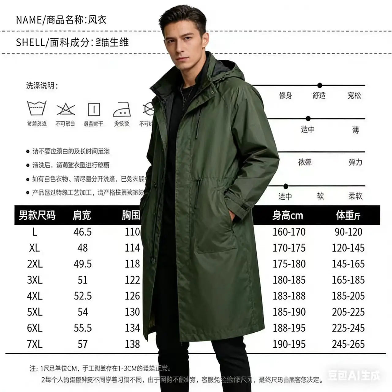 Chaqueta de Exterior JEEP Spirit para Hombre con Capucha Desmontable