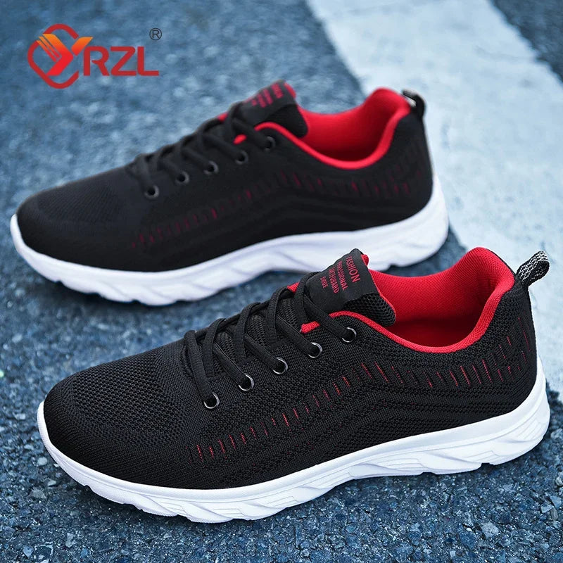 YRZL Zapatillas para correr para hombre, zapatillas deportivas ligeras a la moda, zapatillas transpirables para caminar, zapatillas deportivas cómodas para hombre