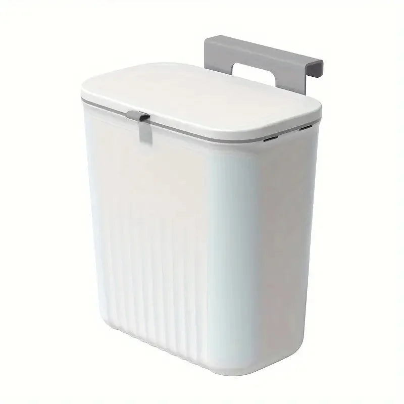 Cubo de basura de clasificación de cocina montado en la pared con tapa, tapa deslizante colgante creativa de gran capacidad sin rastro para el hogar