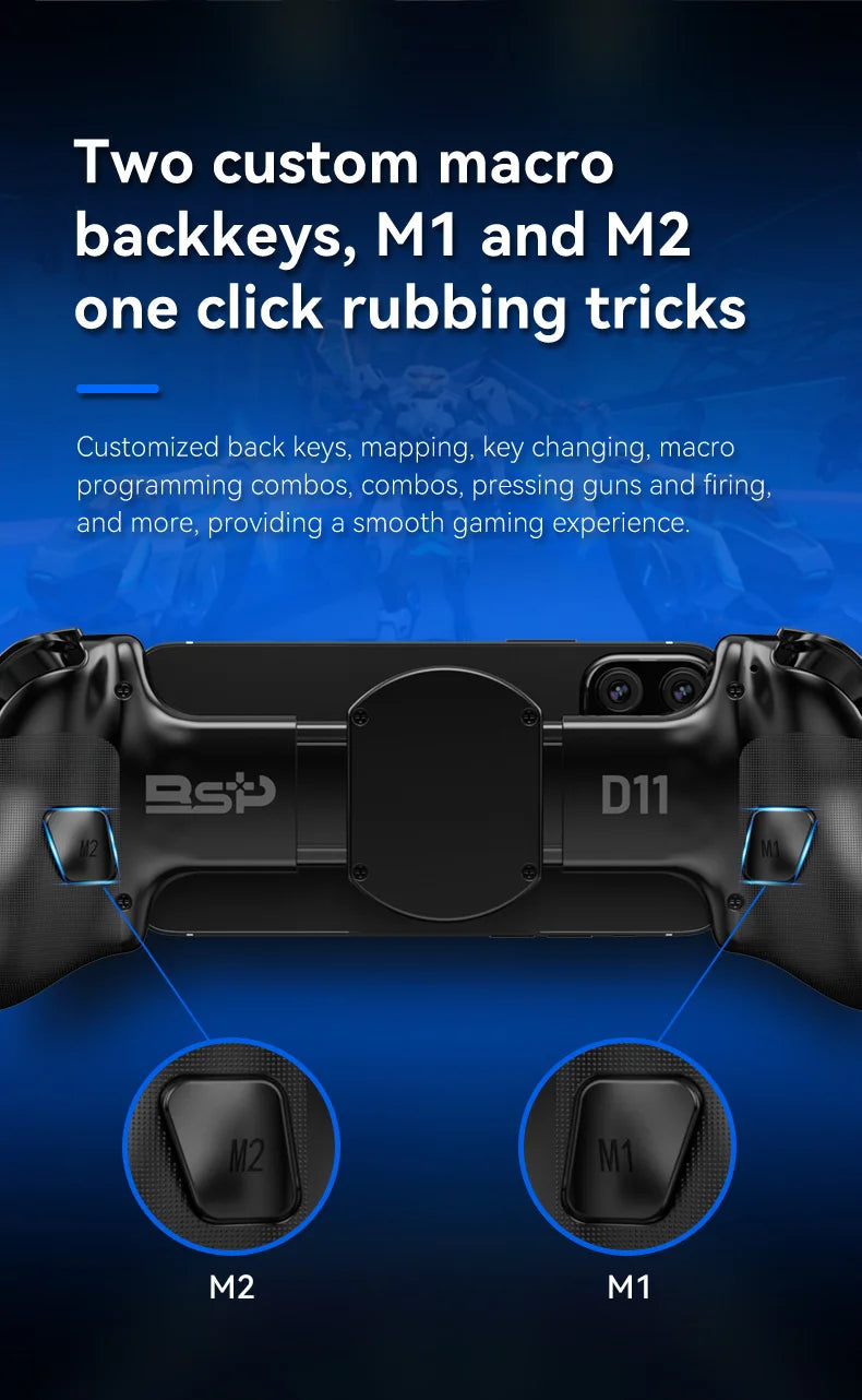 Controlador de mando inalámbrico telescópico D11 para SWITCH/Android/IOS/PS3/PS4/Xbox, controlador de juego de refrigeración de estiramiento Bluetooth