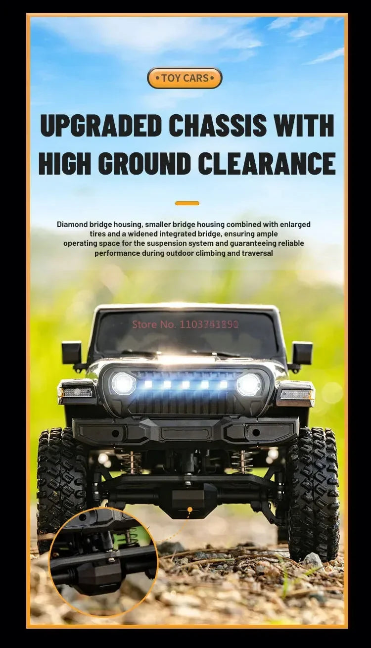 JJRC C8801 PRO 1/18 Coche Todoterreno con Suspensión 4WD Totalmente Proporcional, Coche RC Eléctrico, Modelo de Juguete para Niños, Regalo