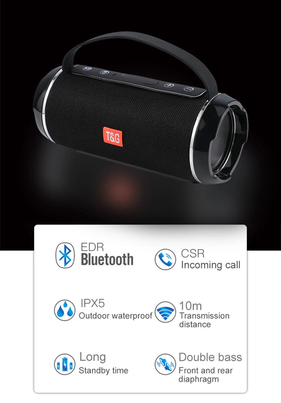 Subwoofer Caixa De Som Altavoz Bluetooth caja De sonido portátil música inalámbrico Woofer bajo ordenador PC TV Radio FM 10W potente grande