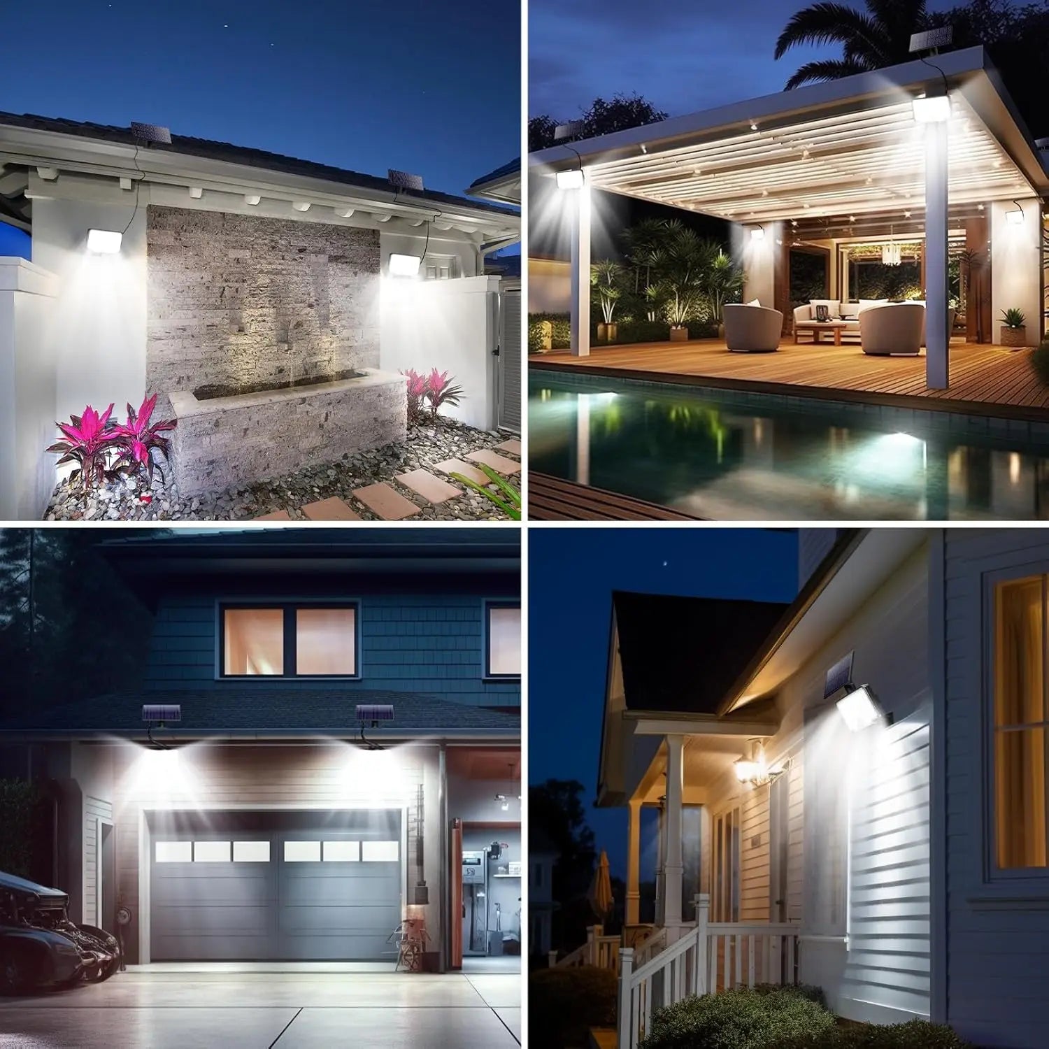 Luz Solar Exterior 310 LED IP65 con Control Remoto y Sensor