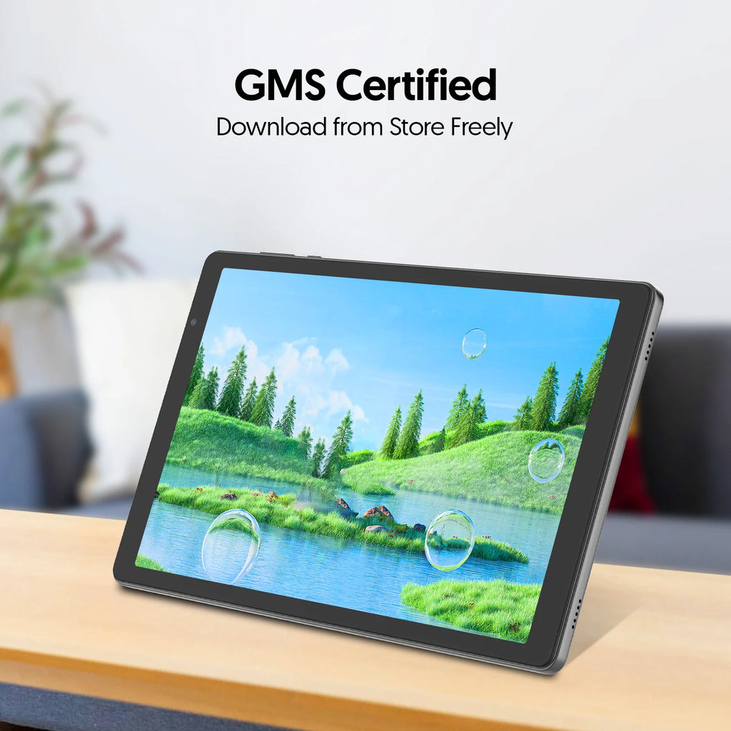 Tableta de 10 pulgadas, Android 14, procesador de cuatro núcleos, 4 GB de RAM (2 GB + 2 GB ampliable), almacenamiento de 32 GB, Wi-Fi, cámaras duales, 6000 mAh