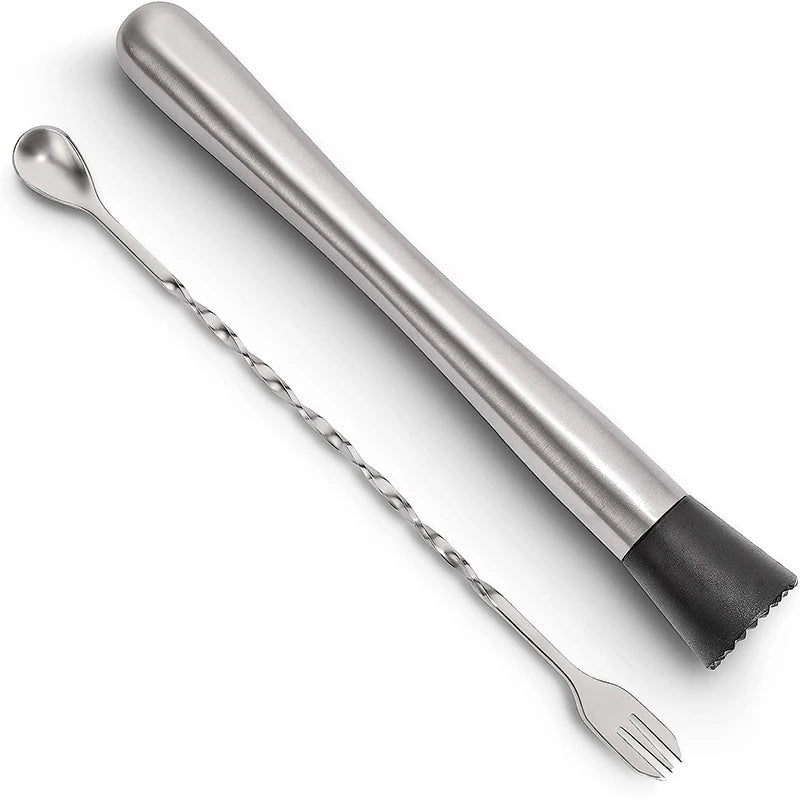 Muddler de Cóctel Acero Inoxidable con Cuchara