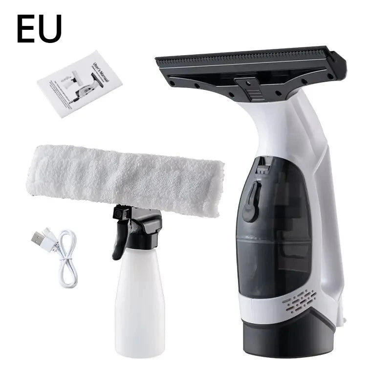 Limpiador de Ventanas Eléctrico Inalámbrico, Limpiador de Vidrios Recargable por USB, Herramienta para Limpiar Vidrios en el Hogar, Cocina y Baño