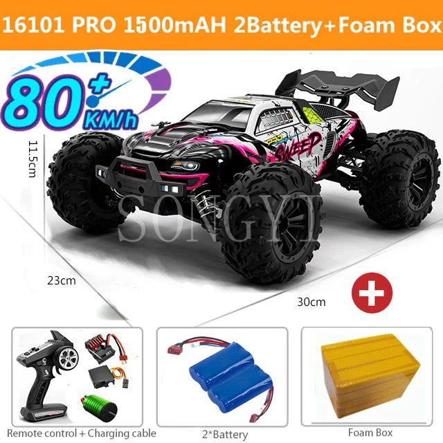 Auto RC 4WD 1:16 de Alta Velocidad 80 KM/H con Control Remoto