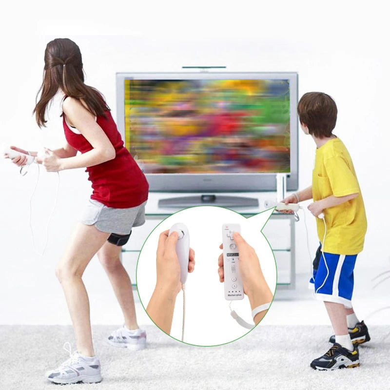 Control Inalámbrico con Nunchuck para Nintendo Wii Motion Plus