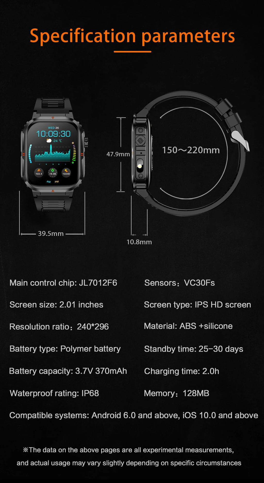 LIGE Reloj Inteligente Linterna LED Militar