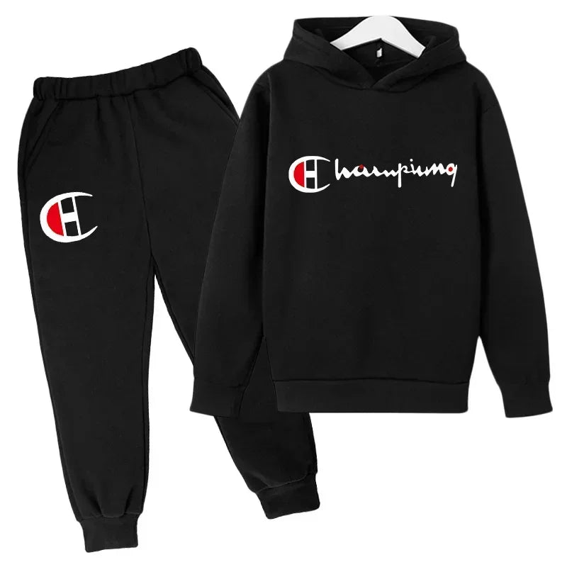 Conjunto buzo con capucha y pantalón deportivo para niños