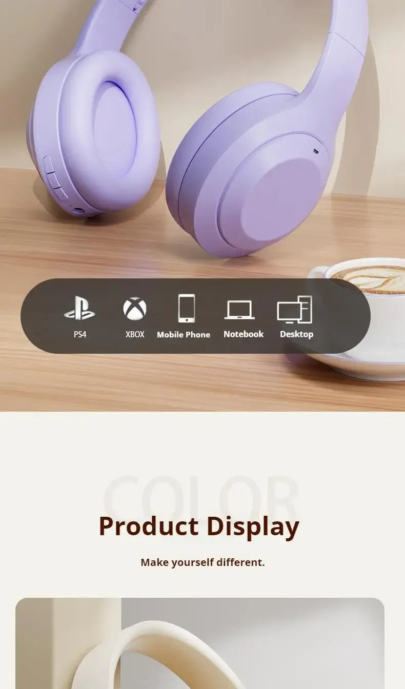 M5 Auriculares Over-Ear HiFi Bluetooth 5.3 Gaming
