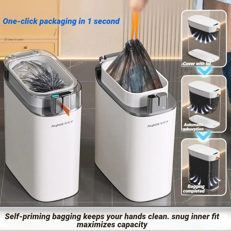 Cubo de basura inteligente Joybos con sensor, impermeable y diseño estrecho
