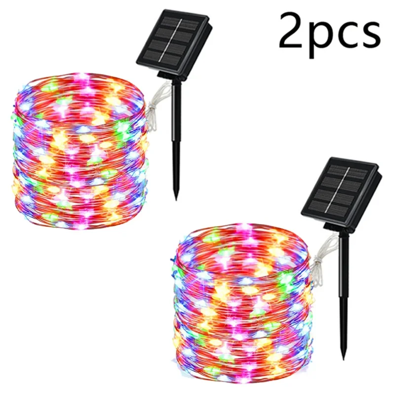Guirnalda de Luces LED Solares para Jardín 8 Modos Impermeable