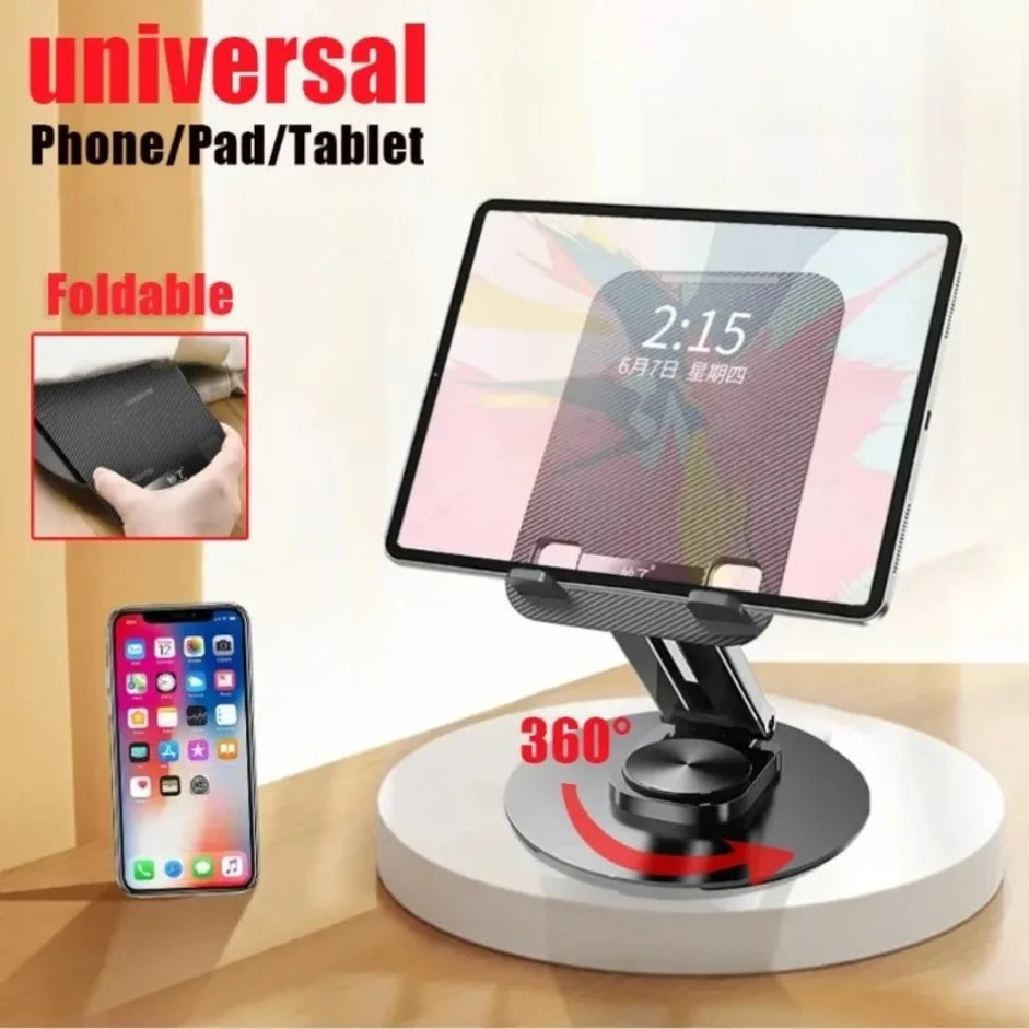 360 °   Soporte Giratorio para Teléfono, Tablet y Laptop, Antideslizante, para Escritorio, Oficina y Caminadora, Compatible con iPhone 17, 16, Samsung S26, S25