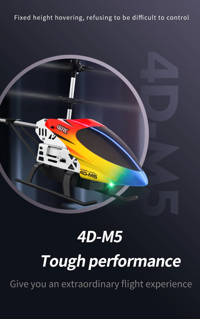 Helicóptero RC con Giroscopio y Luces LED, 3.5 Canales, Mantenimiento de Altitud