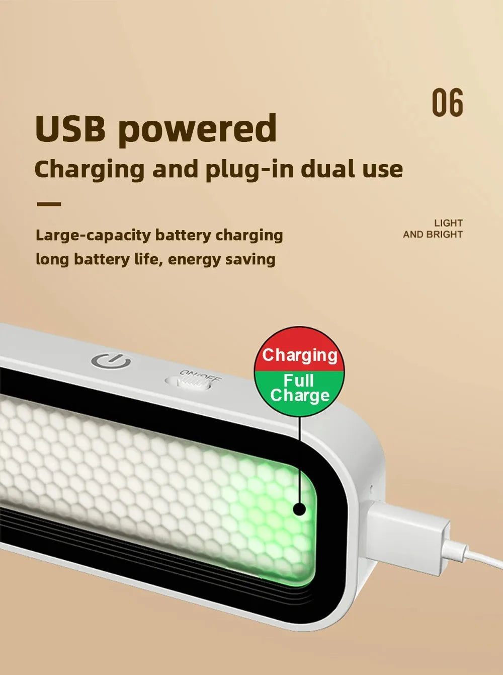 Lámpara de Escritorio LED USB Recargable, Luz de Mesa con Atenuación Continua, Lámpara de Noche Magnética Colgante para Dormitorio, Lámparas de Lectura