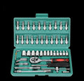 Juego de llaves de trinquete, herramienta de reparación de automóviles, llave de trinquete, destornillador, Kit profesional de metalurgia, 46 Uds.