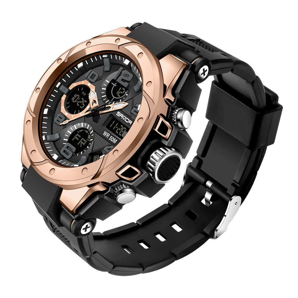 Reloj Militar SANDA Digital LED Doble Pantalla para Hombre