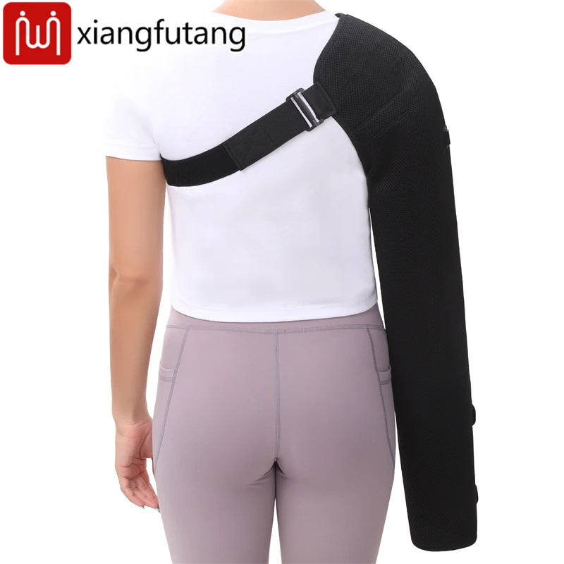 Protector de Brazo con Calefacción por Capa de Aire, Masajeador de Vibración para Aliviar el Dolor de Hombro Congelado y Codo, Soporte de Recuperación Térmico para el Brazo