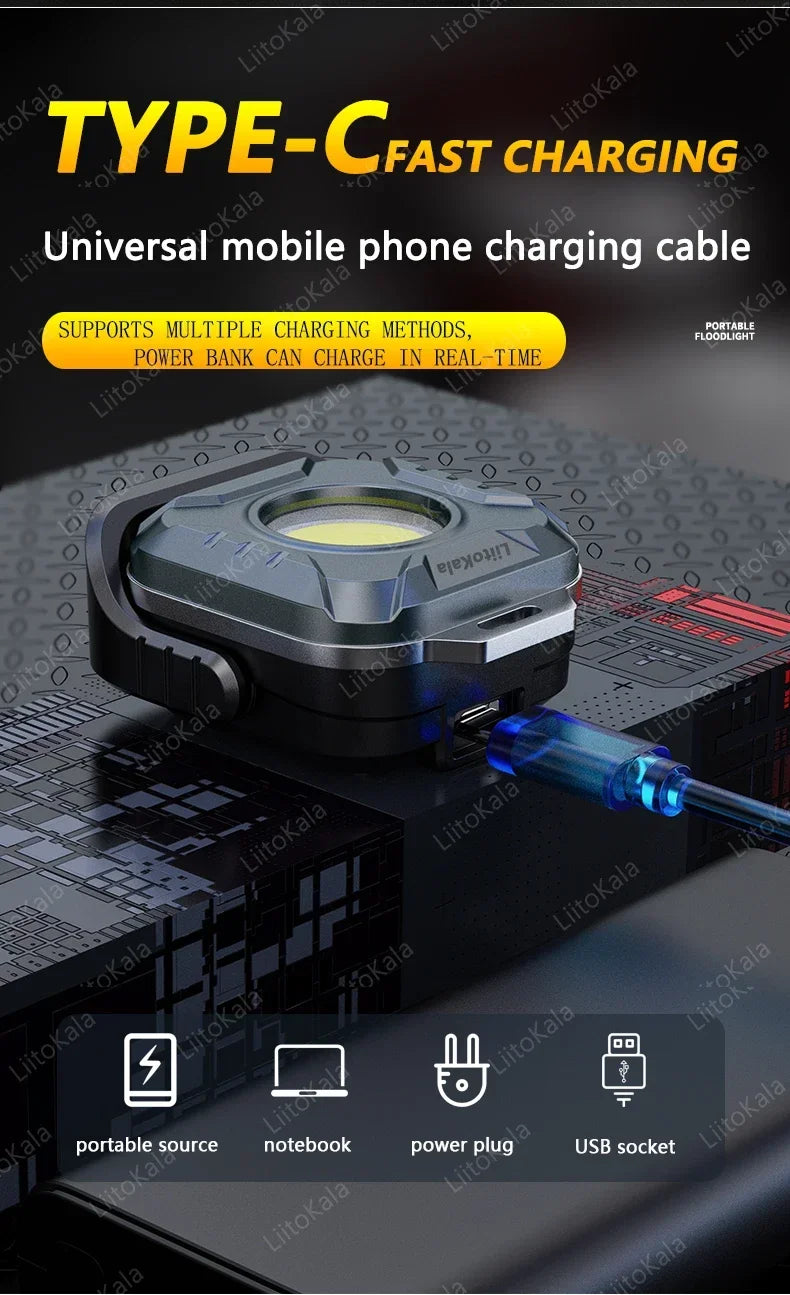 Linterna de Trabajo LED COB 500LM LiitoKala Recargable Tipo C