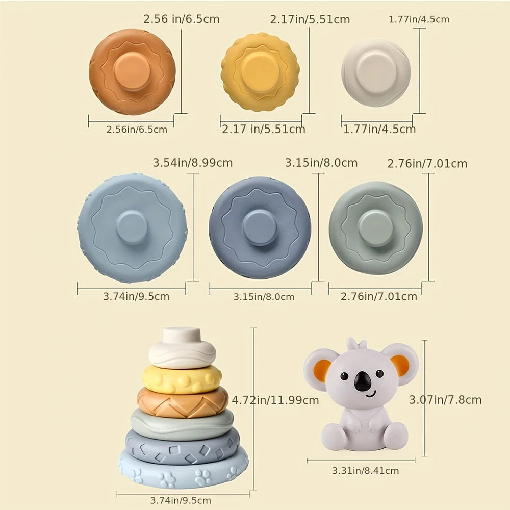 Bloques de Construcción Montessori de Silicona para Bebés