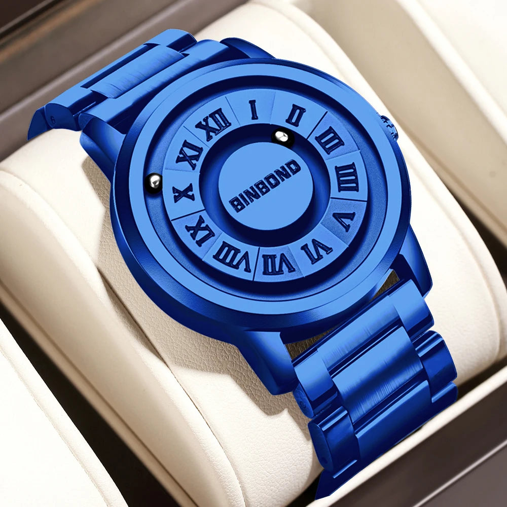 Reloj de Cuarzo BINBOND para Hombre, Acero Inoxidable, Resistente al Agua