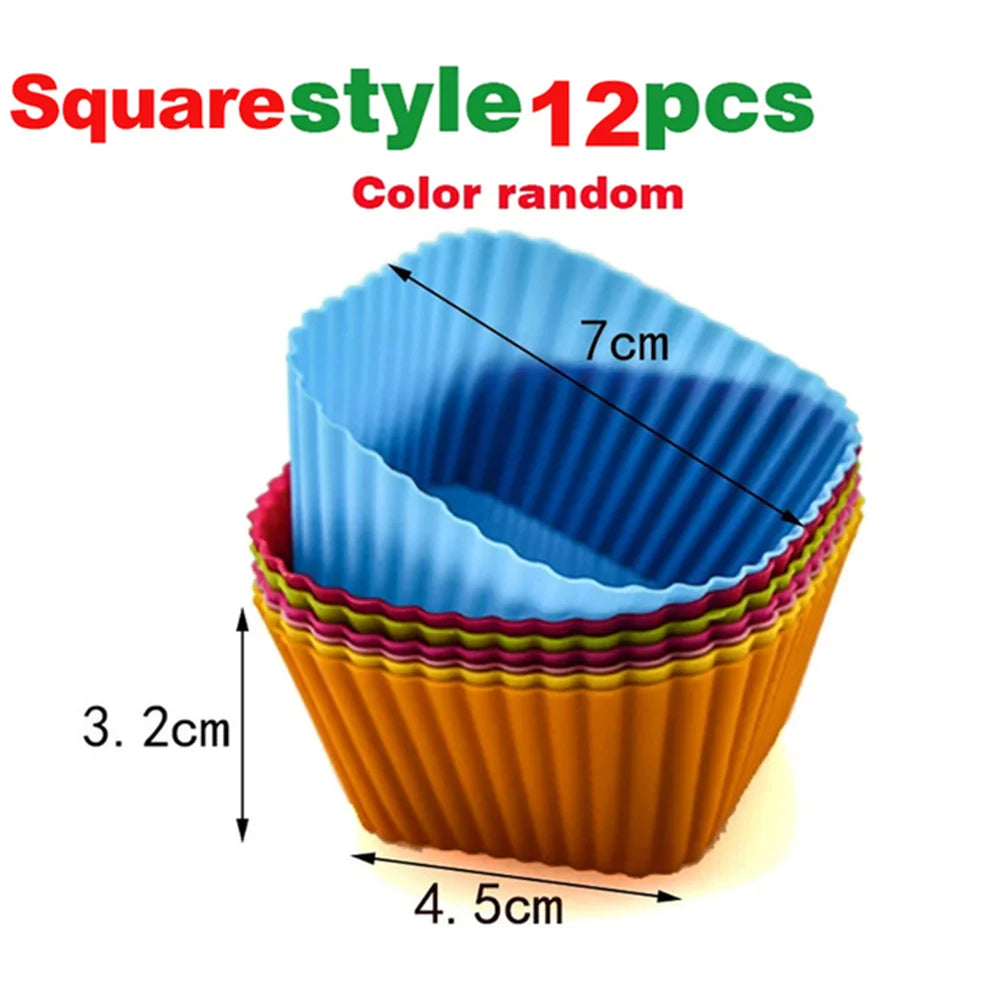 Molde fino de silicona para pastel, hojaldre colorido, taza para muffins, molde para gelatina, molde para pastel pequeño, taza para pastel, molde para pudín de gelatina, taza para hornear muffins