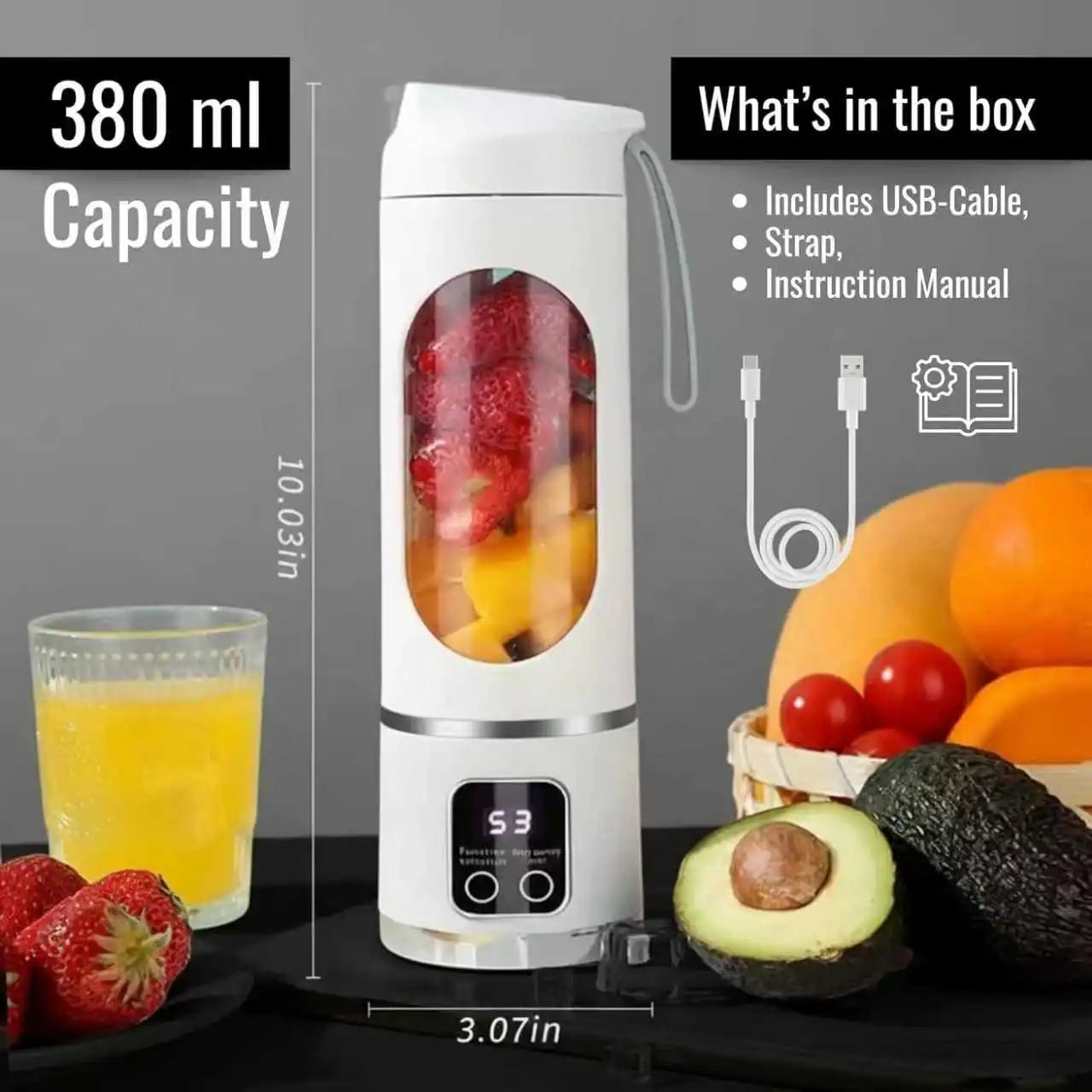 Licuadora Portátil USB para Jugos, Batidos y Milkshakes