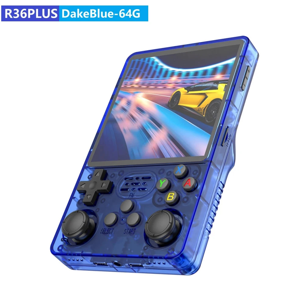 Consola de Juegos Retro R36S Plus, Pantalla IPS 4.0 Pulgadas, 64G o 128G