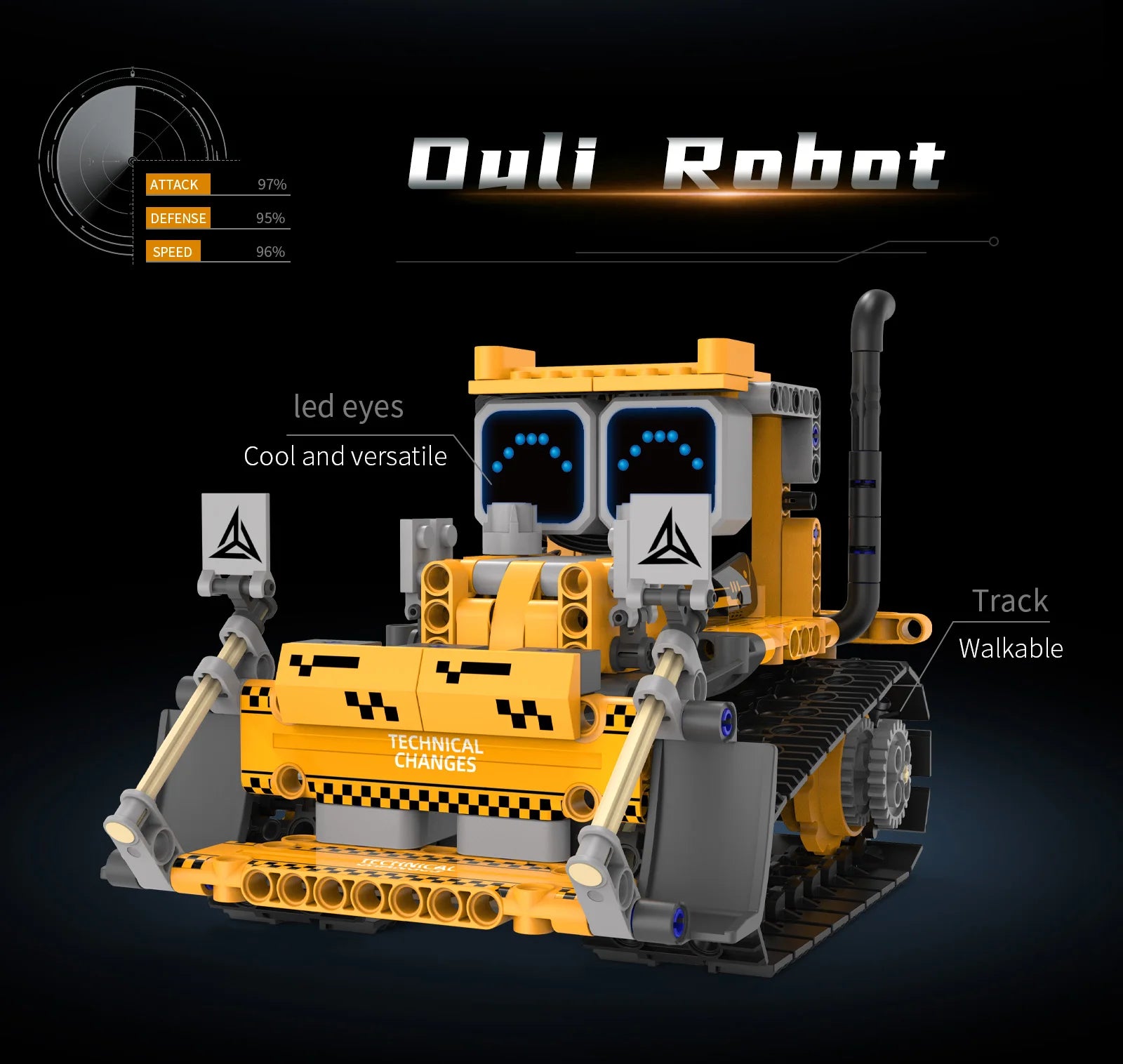 Montaje de modelo de robot transformable 5 en 1 con pantalla Digital, juguete de bloques de construcción de robot de control remoto, juguete para regalo para niños