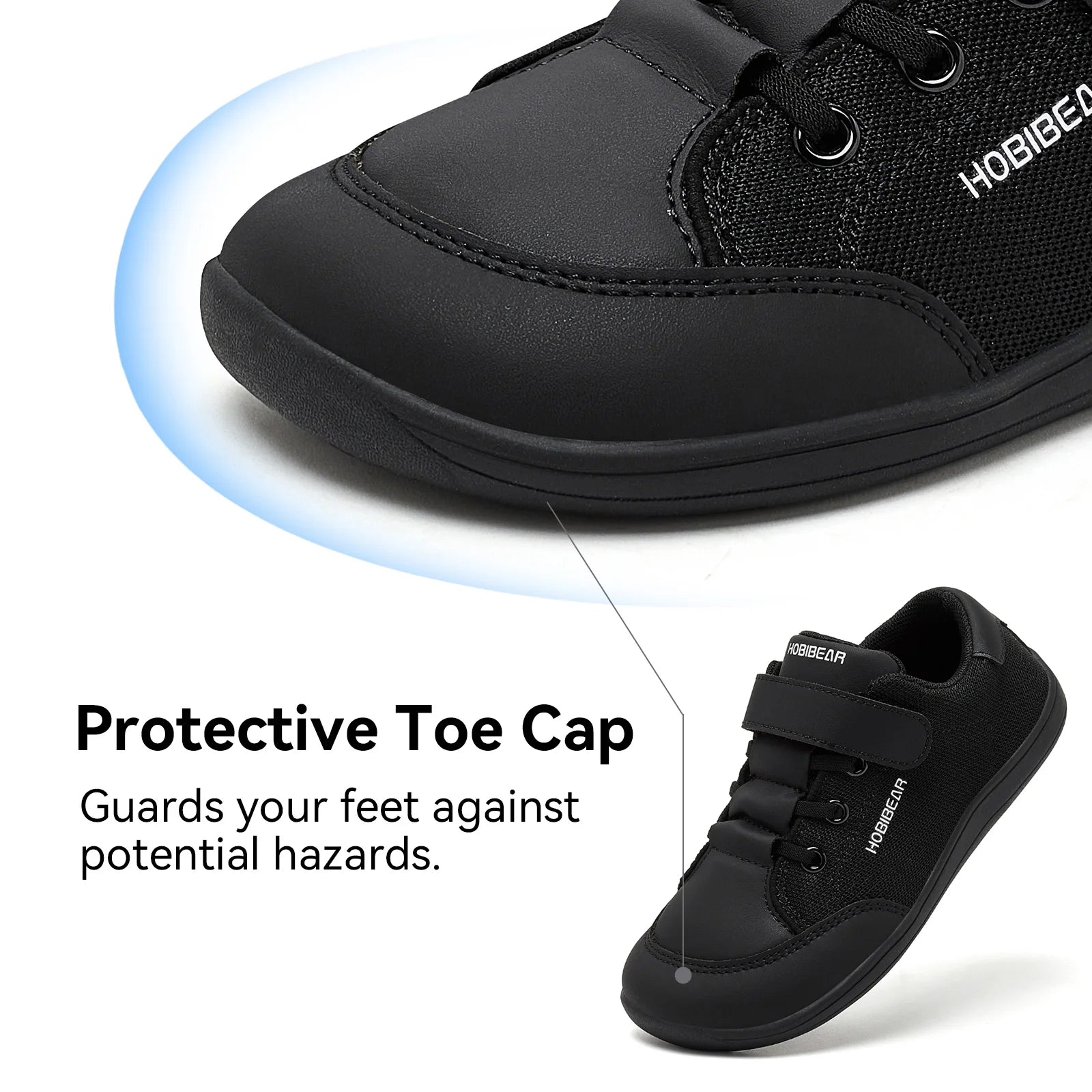 HOBIBEAR Zapatos descalzos de malla para niños y niñas, zapatillas de deporte con punta ancha, zapatos para caminar con caída cero (niño pequeño y grande)