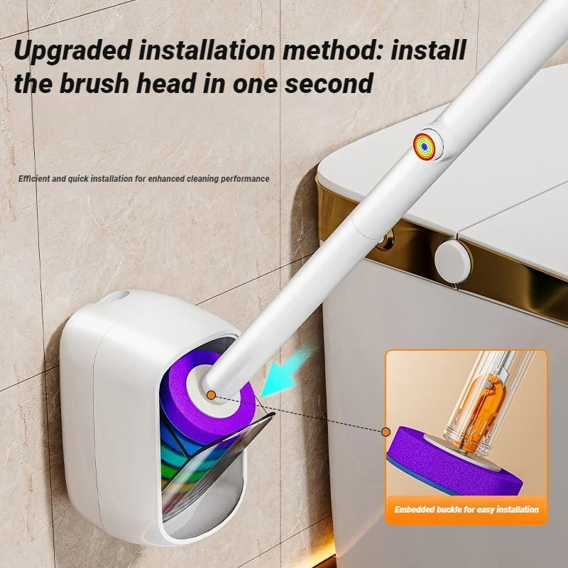Escobilla de baño desechable Joybos con soporte de pared y cabezal recambiable