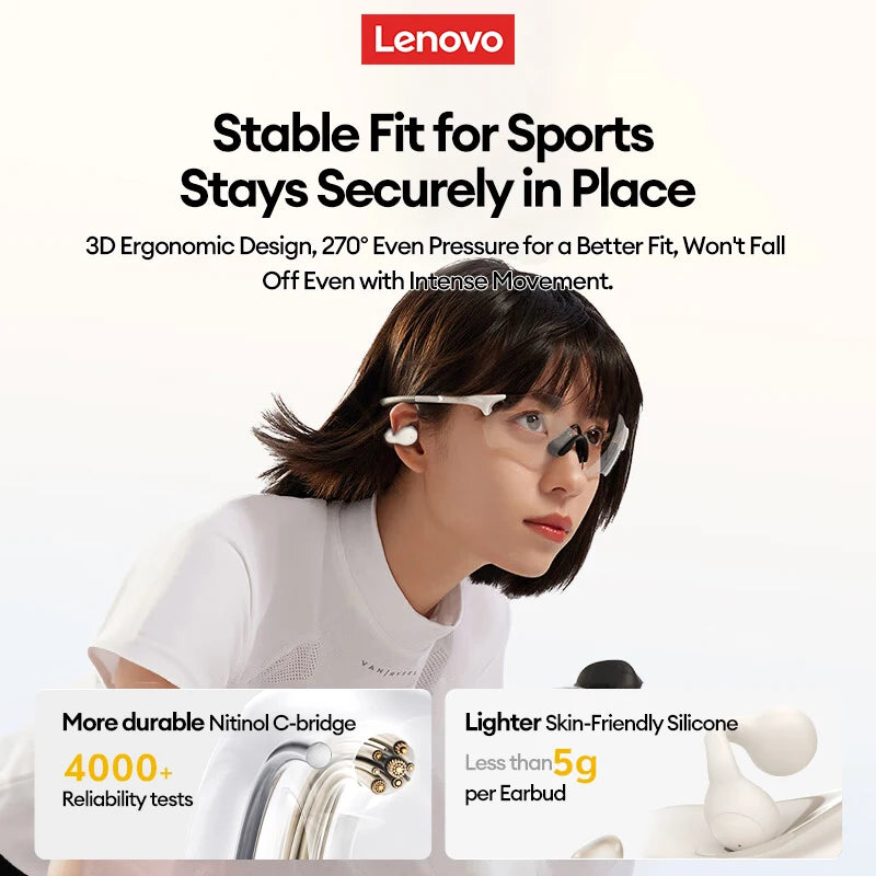 Auriculares Lenovo LP25 OWS Bluetooth 5.4 con Clip Inalámbricos