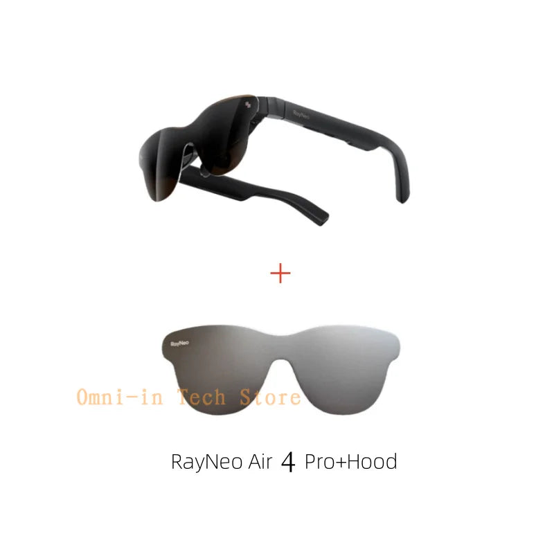 Gafas AR inteligentes RayNeo Air 4 Pro, brillo de 1200 Nits, visualización HD de 135 pulgadas, 4 parlantes, audio inmersivo, HDR10