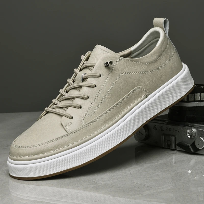 Zapatos de cuero genuino para hombre de marca, cómodas plantillas de suela blanda, zapatos Oxford informales para hombre, calzado deportivo para exteriores