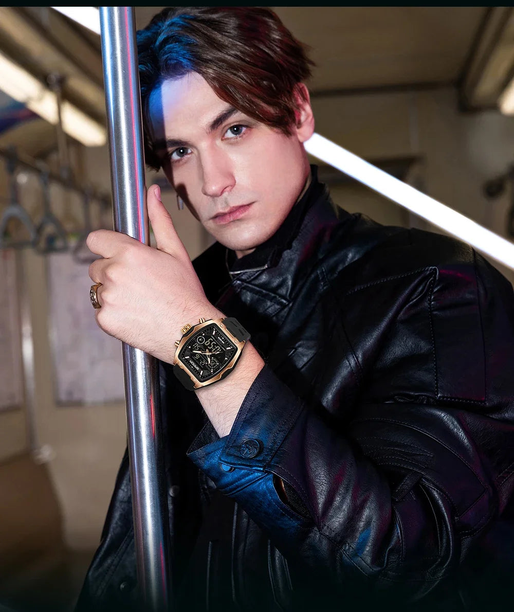 Reloj Deportivo Digital SANDA 6235 para Hombre con LED y Pantalla Dual