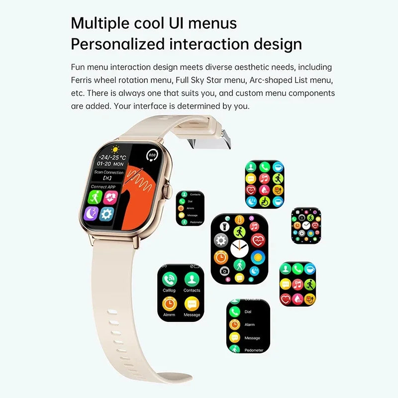 VIVO reloj inteligente Android IOS regalo Bluetooth llamada Smartwatch 2025 pantalla táctil música Fitness Tracker relojes deportivos + auricular nuevo