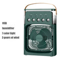 Ventilador 3 en 1 con Humidificador, Luz LED y Enfriamiento de Aire