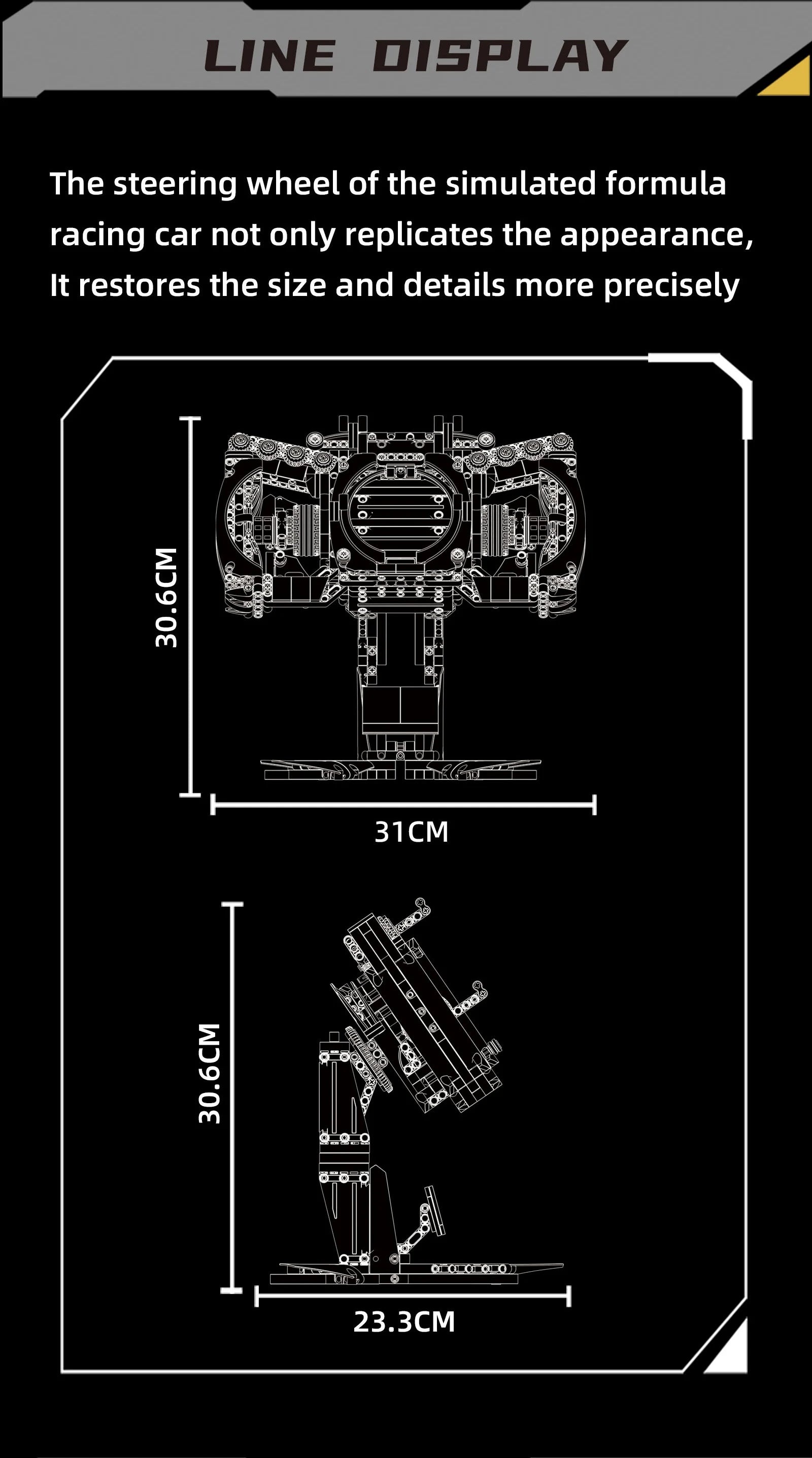 Bloques de Construcción de Volante de Carreras K96253, Modelo MOC DIY, Soporte para Teléfono, Decoración de Escritorio, Regalo Coleccionable para Adultos, Cumpleaños, Festividades