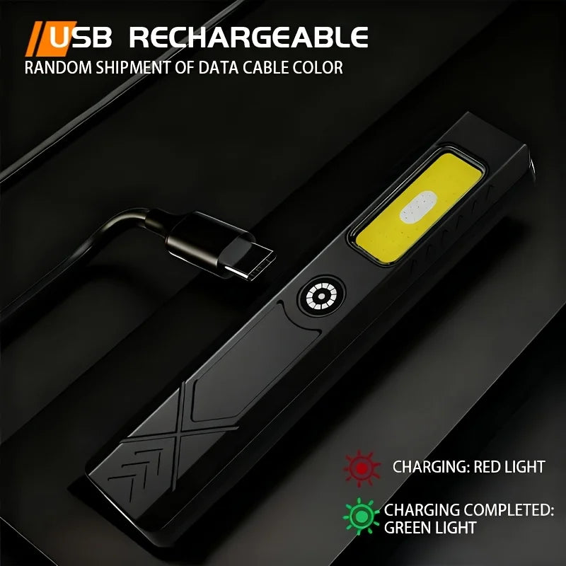 Llavero Linterna LED Mini Recargable Tipo C 550LM Portátil de Bolsillo